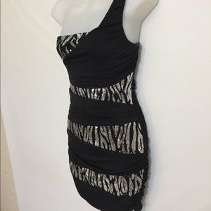 Zebra print sequined dress!!
